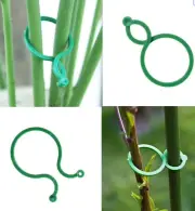 20 x Garden Plant Plastic Support Clips. Veggie Trellis Tomato Clips