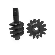 Treal Axial SCX24 Steel Overdrive Gears, Differential Diff Worm Gear Set 2T/1...
