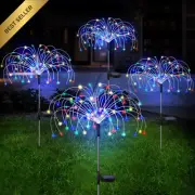 Solar Firework Lights 4 Pack 480 LED Multi-Color Outdoor Garden