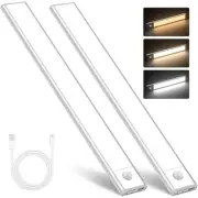 Under Cabinet Lighting 60 LED Rechargeable 3 Color Temperatures Motion Sensor...