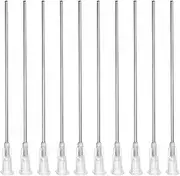 uxcell Industrial Blunt Tip Dispensing Needle with Luer Lock for Liquid Glue Gun, 16G 3-1/5", 10 Pcs (White)