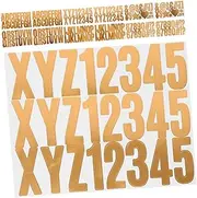TOKIDNY 24Pcs Self Adhesive Alphabet Letter Stickers for Mailbox DIY Crafts Business Signs Shiny Decorative Decals for Home Address Office Use Durable English Letters Decals
