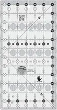 Creative Grids Quilt Ruler 6-1/2in x 12-1/2in Rectangle – CGR612LEFT – Made in USA, Non-Slip Grip Acrylic Quilting, Sewing, Crafting, Patchwork Ruler for Measuring & Cutting Fabric