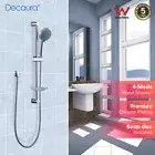 Decaura 4-Mode Shower Rail Set Sliding Hand held Head with Soap Holder Chrome