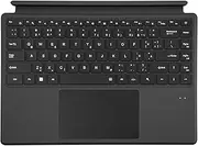 T40 2 in 1 Laptop with QWERTZ, 7 RGB Backlight Tones, Removable Bluetooth Keyboard, Portable Keyboard, Black, Ultra Slim