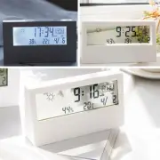Digital Display Desk Clock Temperature &Humidity Meter Alarm Clock Creative AU