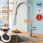 LaveLuxe 2 Spray Patterns Pull Out Kitchen Sink Mixer Tap Swivel Faucet Chrome