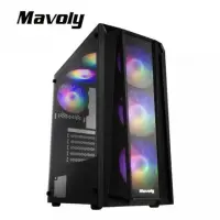 在飛比找momo購物網優惠-【Mavoly 松聖】荔枝 USB3.0 電腦機殼 玻璃透側