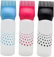 3Pcs Hair Dye Bottles with Comb Refillable Shampoo Containers for Salon and Barbershop Use No Leakage Design Blue for Hair Coloring and Conditioning