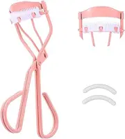 Eyelash Curlers with Comb, Eyelash Curler, Eye Lash Curler with 2 Silicone Refill Pads, Pink Eyelash Curlers with Comfort Grip, Beauty Makeup Tool for Women and Girls (Pink)