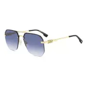 Dsquared2 Sunglasses D2 0103/S Lks 60-16-145 Unisex Gold Lenses Blue Gradie