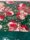 Trim A Home Vinyl Christmas Table cover Tablecloth Round Flannel Back Kmart NEW