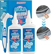 GOMUVY Mould Remover Gel, 2 Pack Household Mould Stain Cleaner, Grout Cleaner For Bathroom, Kitchen, Windows, Shower, Washing Machine Seal, Refrigerator Strips, Sink, Caulk Mould Control - 10 Fl Oz