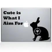 The Decal Guru Cute Rabbit Hunting MacBook Decal Vinyl Sticker - 11" MacBook ...
