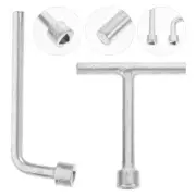 2 Pcs Screw Bolt Wrench Stainless Ratchet Spanners Steel Adjustable