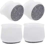 4pcs Silicone Felt Desk Foot Protectors Durable Chair Leg Caps for Noise Reduction Floor Protection Fits Legs for Dining Kitchen Chairs