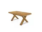 Extendable Table Rectangular Modern Finished Oak with Knots Hall Lunch