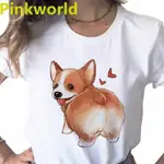 FOAO888現貨CUTE CORGI SHIBA INU TEES可愛柯基犬柴犬短袖T恤女歐美風T恤女