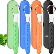 2020 New Version Tongue Scraper Cleaner for Adults & Kids, Medical Grade Metal Tongue Brushes Set for Fresh Breath Dental Eliminate Bad Breath in Seconds (4 pcs)