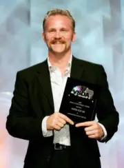 Filmmaker Morgan Spurlock accepts the award for Documentary Title - Old Photo 5