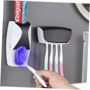 Automatic Toothbrush Dispenser Wall Mount Toothpaste Squeezer and Toothbrush