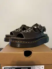 Ships Fast!! Dr Martens Dunnet Flower Kelp Brown Leather Sandals Sz 6 7 8 Womens