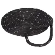 Dock Line Rope Nylon Braided Reflective 1/2 in x 25 ft Black Boat Mooring