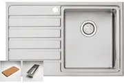 Oliveri Apollo Single Right Hand Bowl Inset/Undermount Sink With Drainer AP1422