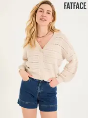 FatFace Annie Natural Knitted Cardigan (AK4318) | $120