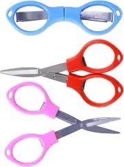 Folding Scissors,Portable Mini Travel Trip Safety Foldable Small Scissors,Stainl