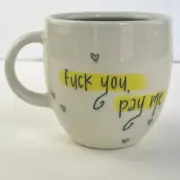 Marisa Mahathey Studio Pottery Mug Feelings Cup Artisan Handmade Humorous Gift