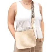 Pretty Simple women's crossbody bag with leopard canvas strap size One Size