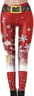 [Generic] Ugly Santa Christmas Leggings - Costume Tights With Prints | Machine Washable Christmas Costume For Friends, Sister, Daughter, Mother