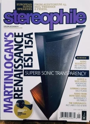 Stereophile Jan 2017 Martinlogans Renaissance ESL 15A FREE SHIPPING CB