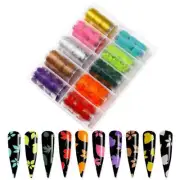Nail Foil Transfer Decals - New - Clear Fall Leaves - Transfer Foils