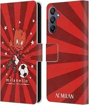 Head Case Designs Officially Licensed AC Milan Milanello 2 Children Leather Book Wallet Case Cover Compatible with Samsung Galaxy A15
