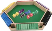 FELTECHELECTR Folding 6 Sided Flip Game Table Mahjong Card Drinking Game Night Party Tablecloth for Bars and Social Events