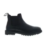 Steve Madden Albus ALBU01M1 Mens Black Leather Slip On Chelsea Boots