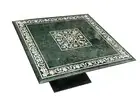 36" Natural Green Marble Entryway Table Mop Inlay for Evening Coffee Desk Decors
