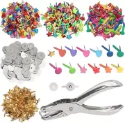 400 Pcs Mini Brad Paper Brads Fastener, Multicolor Metal Brad Split Pins Pastel,