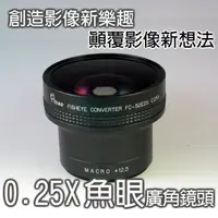 在飛比找PChome24h購物優惠-拍攝寶 58mm外接式魚眼鏡頭 0.25x