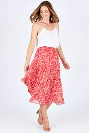 Positano Elastic Waist Skirt--FTB-12097SWFA