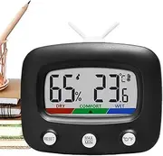 Indoor Humidity Meter | Humidity Gauge for Home,Indoor Temperature Gauge Humidity Meter, TV Shape Room Temperature and Humidity Monitor for Home