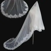 在飛比找樂天市場購物網優惠-年新款頭紗 3米新娘主婚紗網紅拍照結婚蓋頭頭紗長拖尾白色