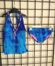NEW NWT Lemon & Lime Royal Blue Beautiful 2-Piece Bikini High-End Swimsuit Sz 8Y