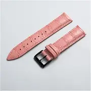 [CCACHE] 18mm 20mm 22mm 24mm Leather Watch Band Watch Strap with Leather Straps Fit for Samsung Galaxy Gear S3 Fit for Galaxy 42mm 46mm(Black-Pink,16mm)