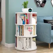 Sanctuary 360-degree Rotating 3 Tier Display Shelf Bookcase Organiser (White)