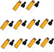 10Pcs Glass Dropper Bottles Refillable Essential Oil Storage for Travel Airtight Containers for Samples and Perfumes
