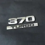 1x Chrome 370 + 1x Silver Black TURBO Metal Emblem Decal Sticker Badge Trunk AWD (for: Renault)