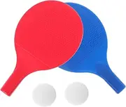 Sturdy Plastic Table Tennis Paddle Set 4 Rackets Balls Training Kit for School Outdoor Fun